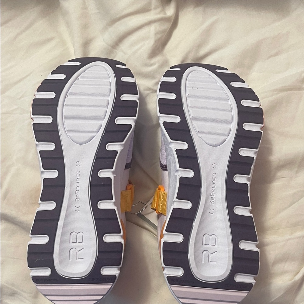 Alegria Iris Sneakers with Purple and Orange Accents - Picture 5 of 6